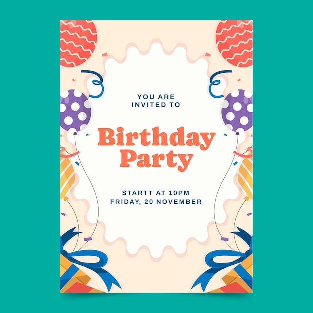 Free vector birthday greeting card template