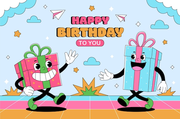 Free vector birthday greeting card template