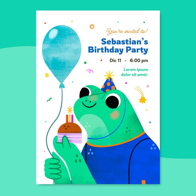 Birthday greeting card template