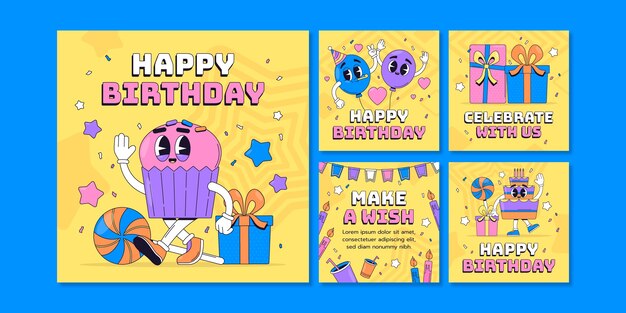 Birthday instagram post template