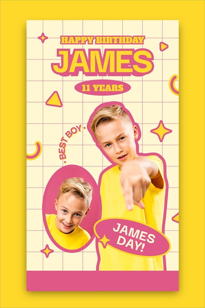 Birthday  instagram story template design