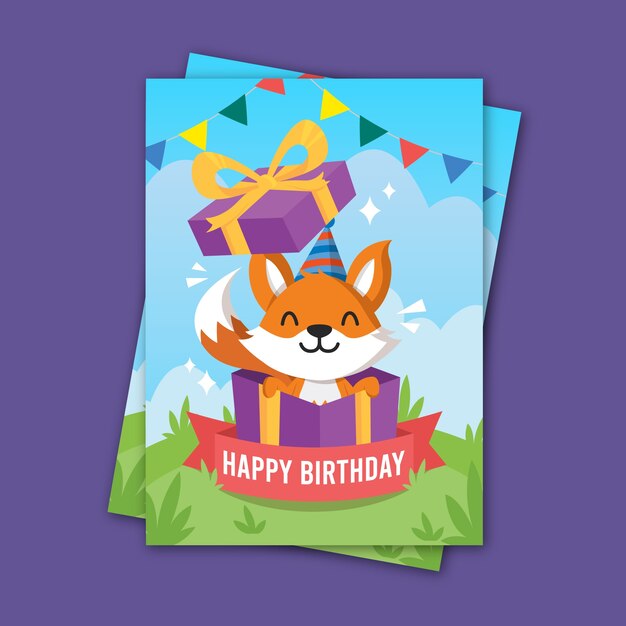 Birthday invitation children template