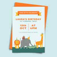 Free vector birthday invitation concept