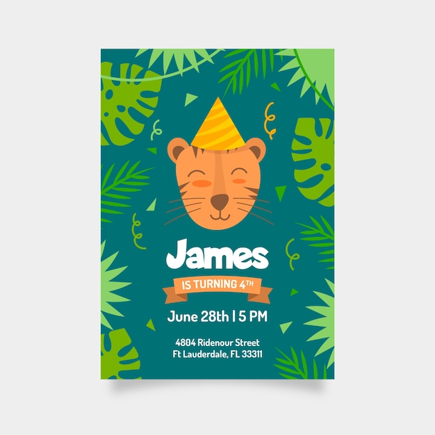 Birthday invitation design for children