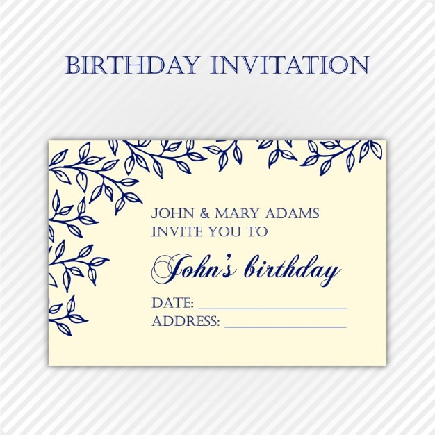 Birthday invitation template