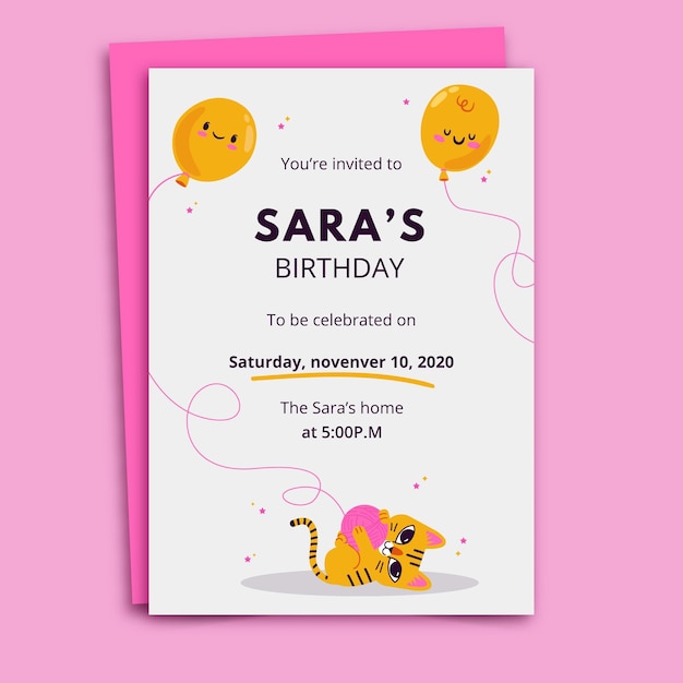 Birthday invitation template