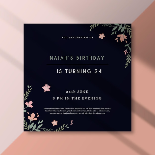 Free vector birthday invitation template