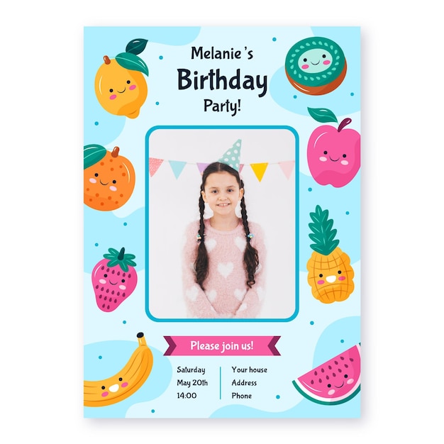 Free vector birthday invitation template