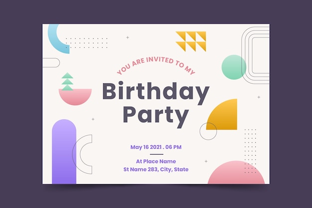 Birthday invitation template