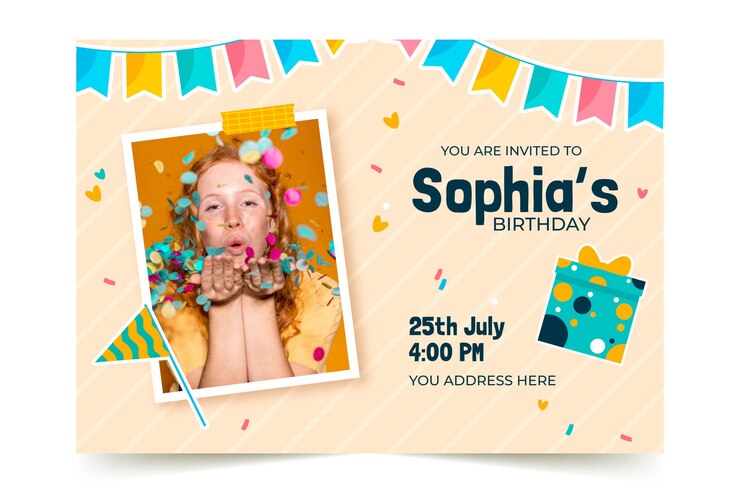Free Vector | Birthday invitation template