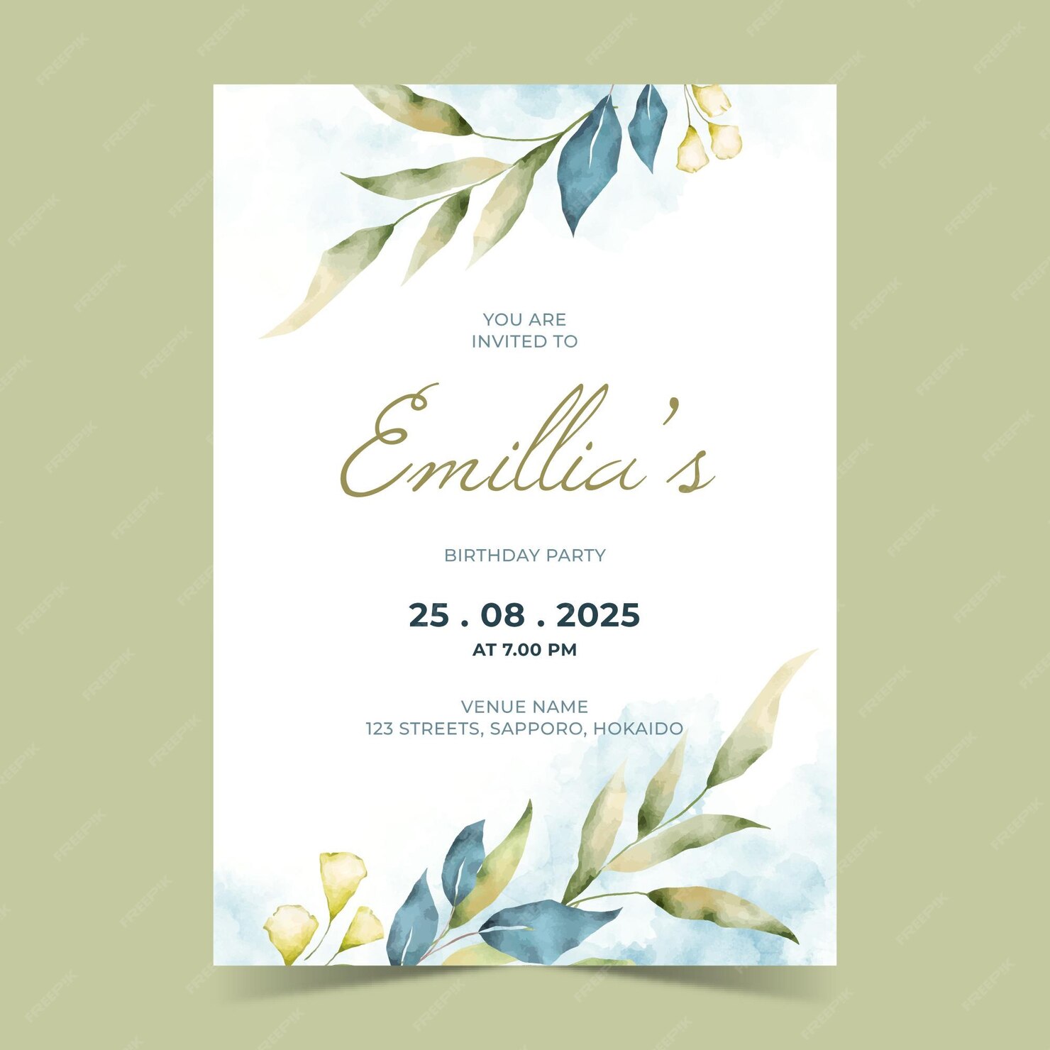 Free Vector | Birthday invitation template