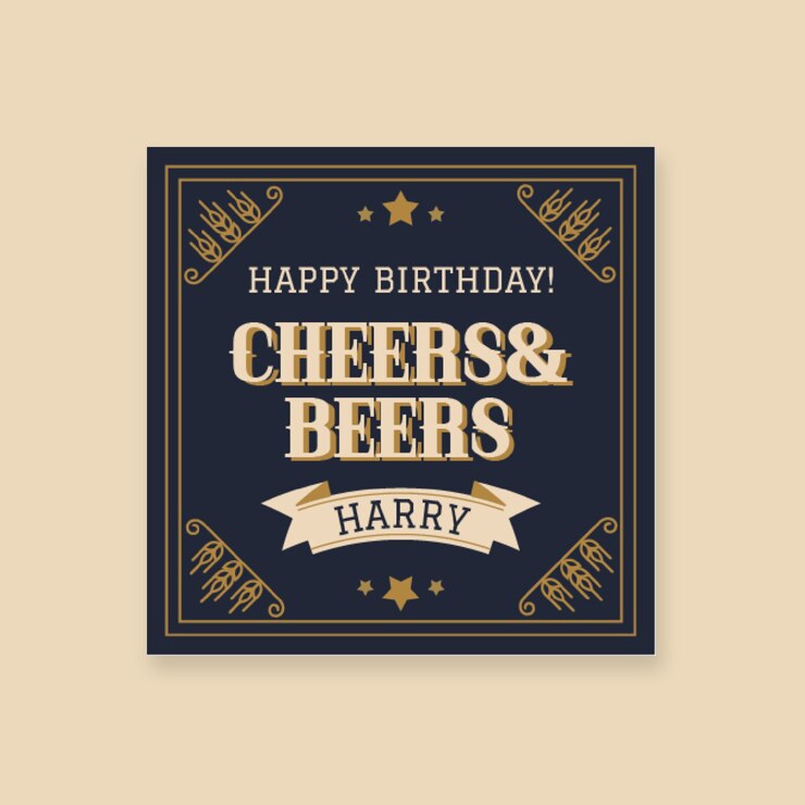 Free Vector birthday label template design