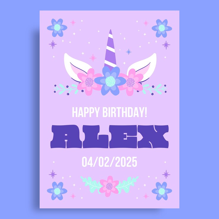 Free Vector birthday label template design