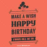 Free vector birthday lettering vector