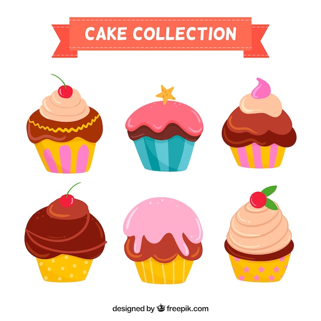 Free vector birthday muffins