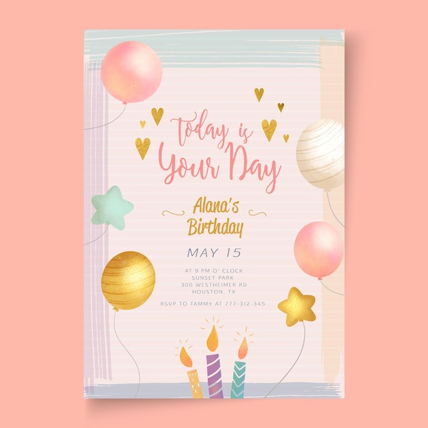 Birthday party poster template