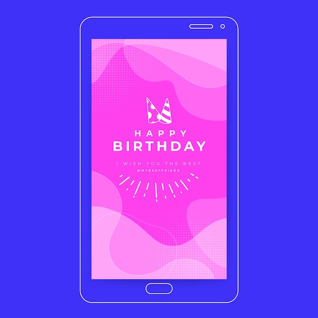 Birthday party social media story template