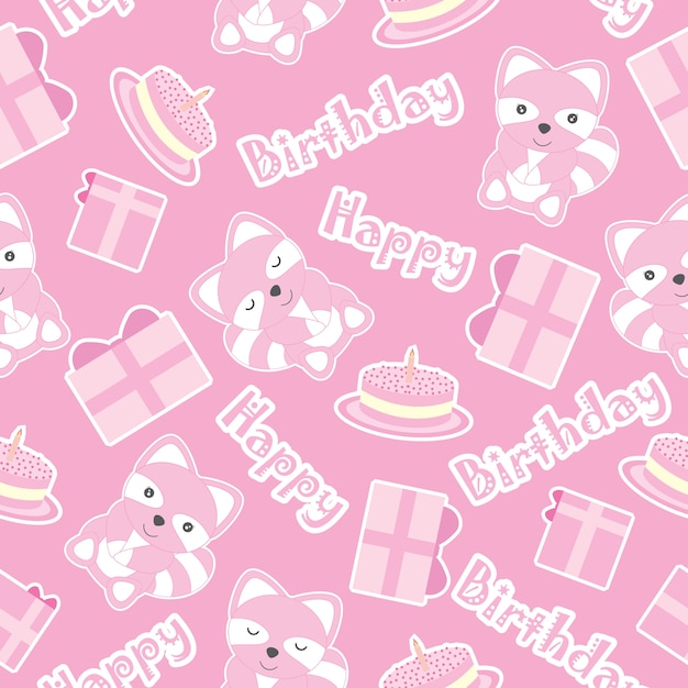 Free vector birthday pattern design