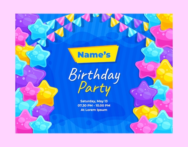 Free vector birthday photocall design template