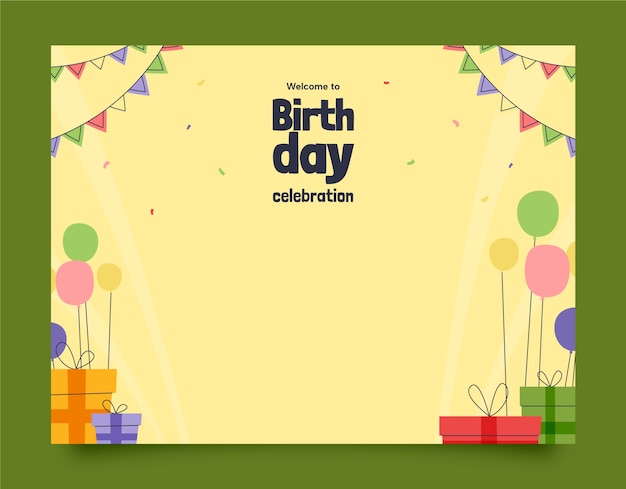 Birthday photocall design template