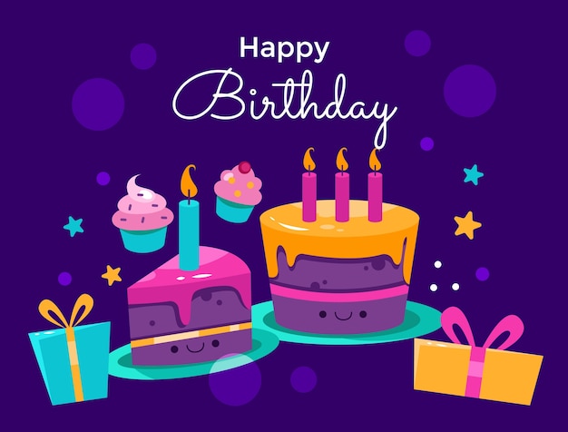 Free vector birthday photocall template design