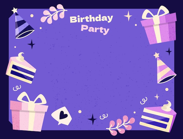 Бесплатное векторное изображение Дизайн шаблона фотосессии на день рождения