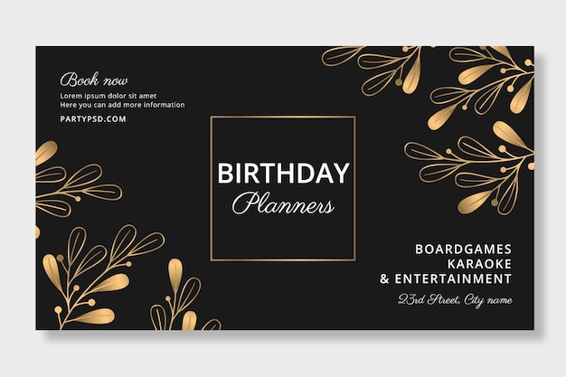 Free vector birthday planners banner template