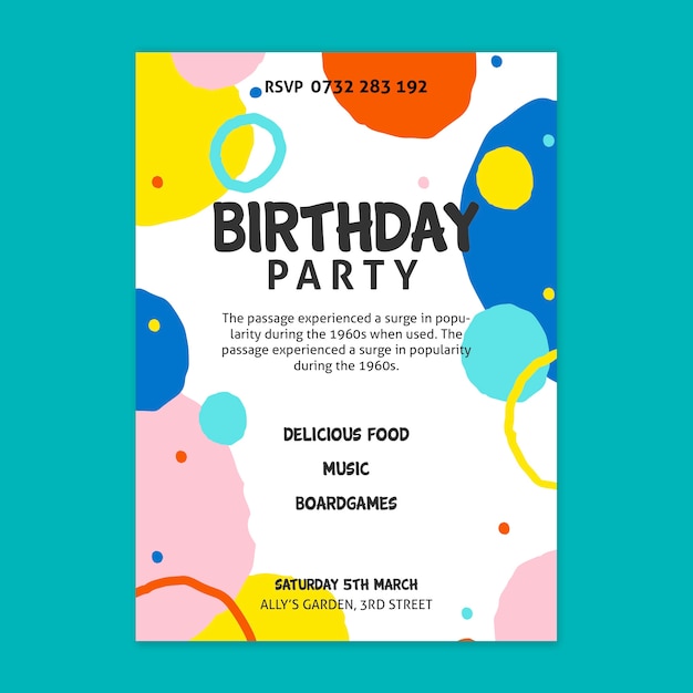 Free vector birthday poster concept