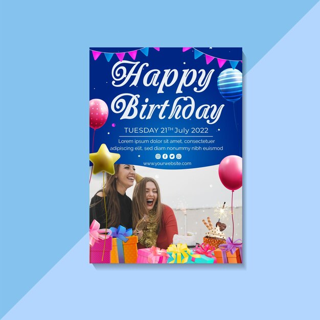 Birthday poster template