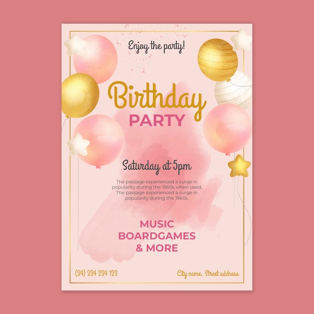 Free vector birthday poster template