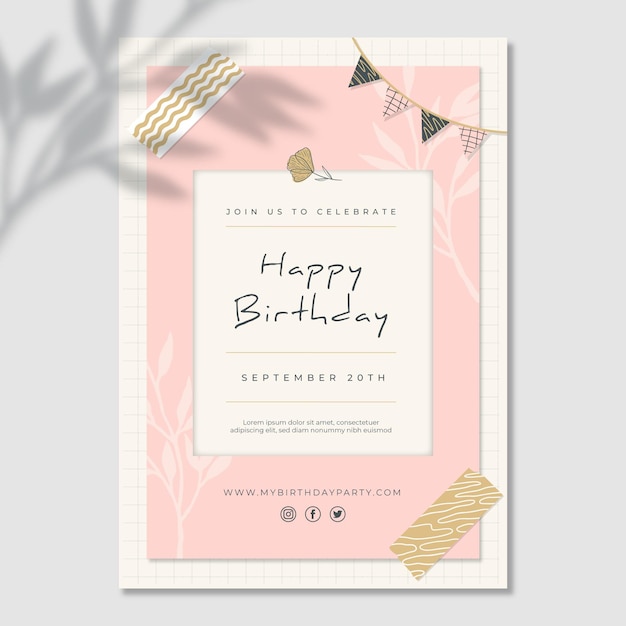 Free vector birthday poster template