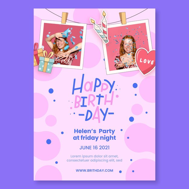 birthday poster template