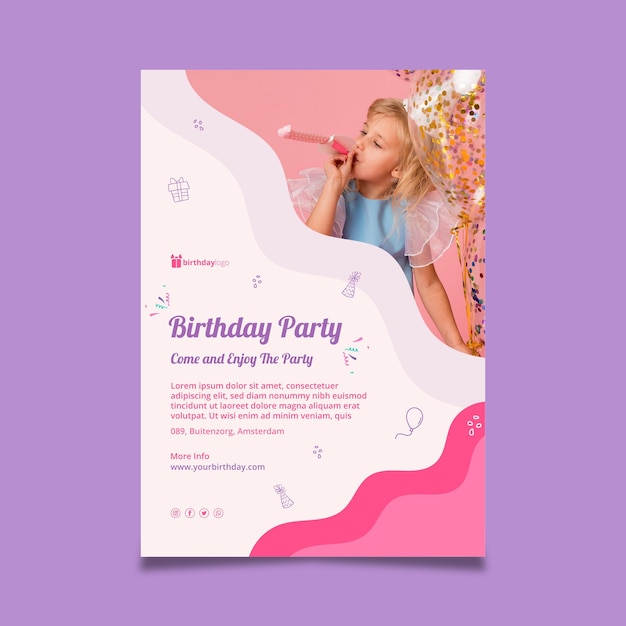 Free vector birthday poster template