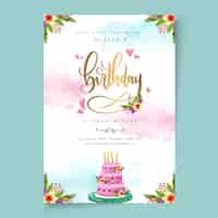 Free vector birthday poster template