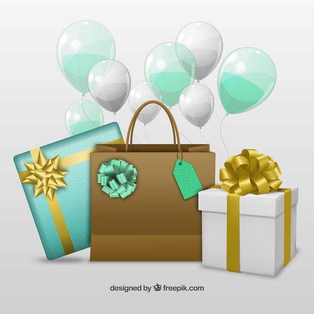 Free vector birthday presents