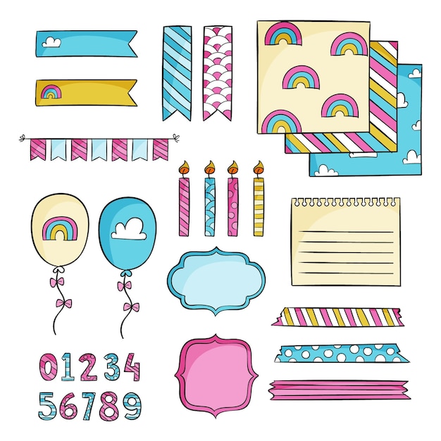 Birthday scrapbook set