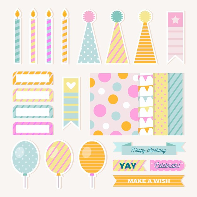 Birthday scrapbook set