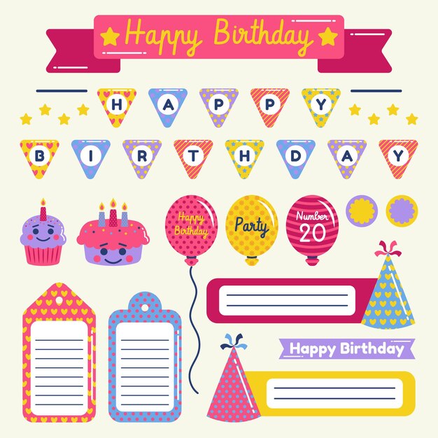 Birthday scrapbook set