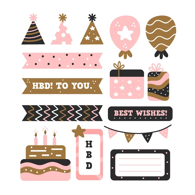 Birthday scrapbook set