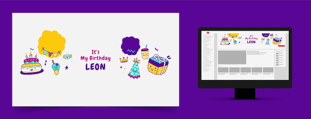 Бесплатное векторное изображение Дизайн шаблона дня рождения