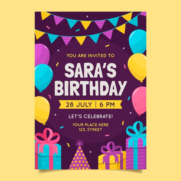 Birthday template design