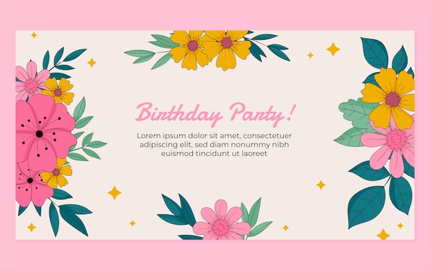 Free vector birthday template design