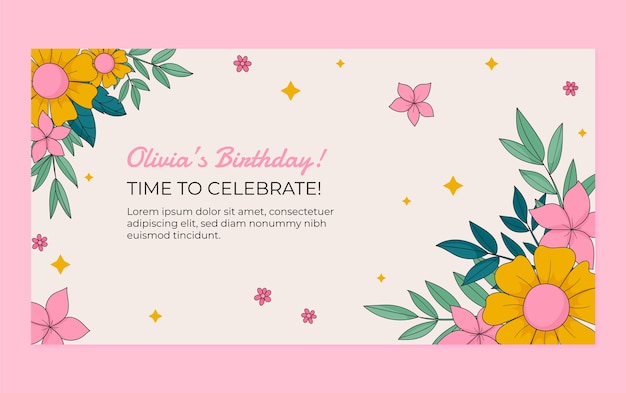 Free vector birthday template design