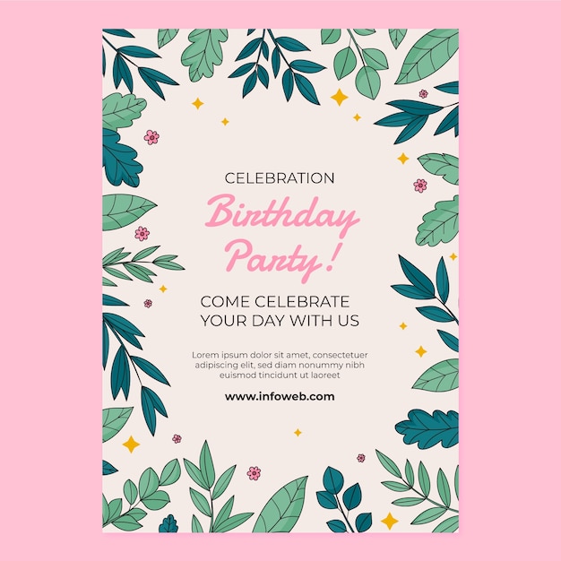 Free vector birthday template design