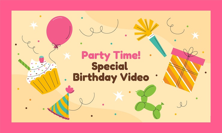 무료 Vector 생일 템플릿 디자인