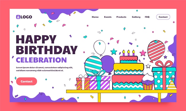 birthday template design