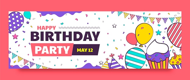 Free vector birthday template design