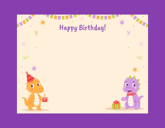 Free vector birthday template design
