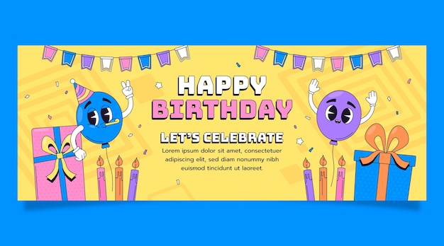 Free vector birthday template design