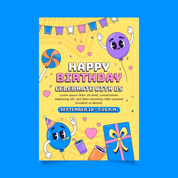 birthday template design